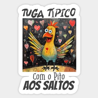 Com o pito aos saltos, v1 Sticker